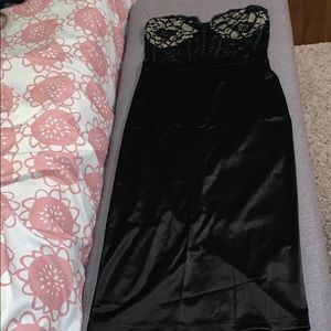 Sexy satin and lace dress